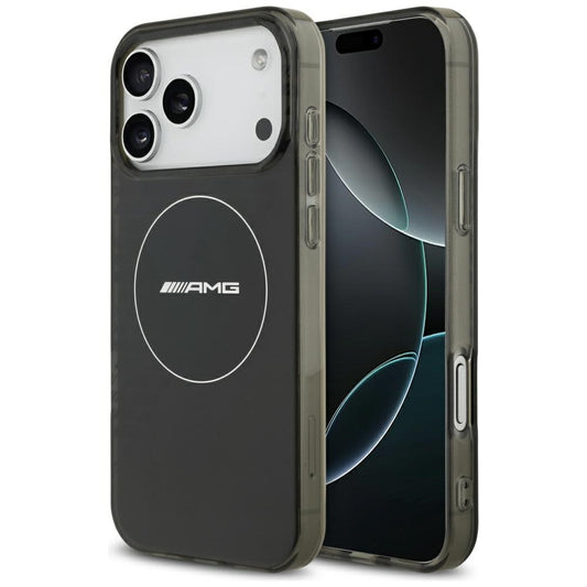 AMG Double Layer Transparent Smocked MagSafe Case for iPhone 17 Pro Max - Black_0