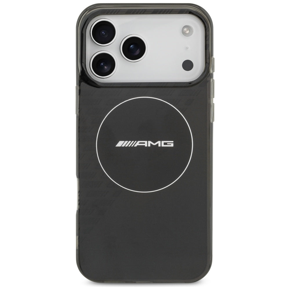 AMG Double Layer Transparent Smocked MagSafe Case for iPhone 17 Pro Max - Black_2