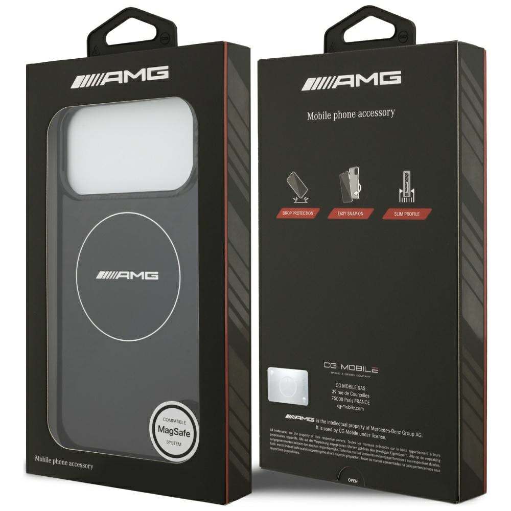 AMG Double Layer Transparent Smocked MagSafe Case for iPhone 17 Pro Max - Black_7