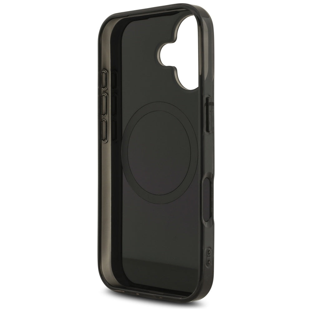 AMG Double Layer Transparent Rhombs MagSafe Case for iPhone 17 - Black and Red_6