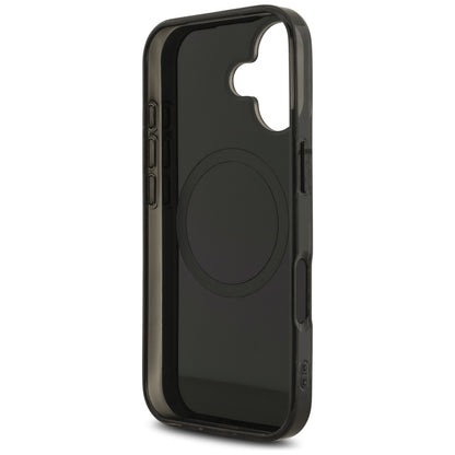 AMG Double Layer Transparent Rhombs MagSafe Case for iPhone 17 - Black and Red_6