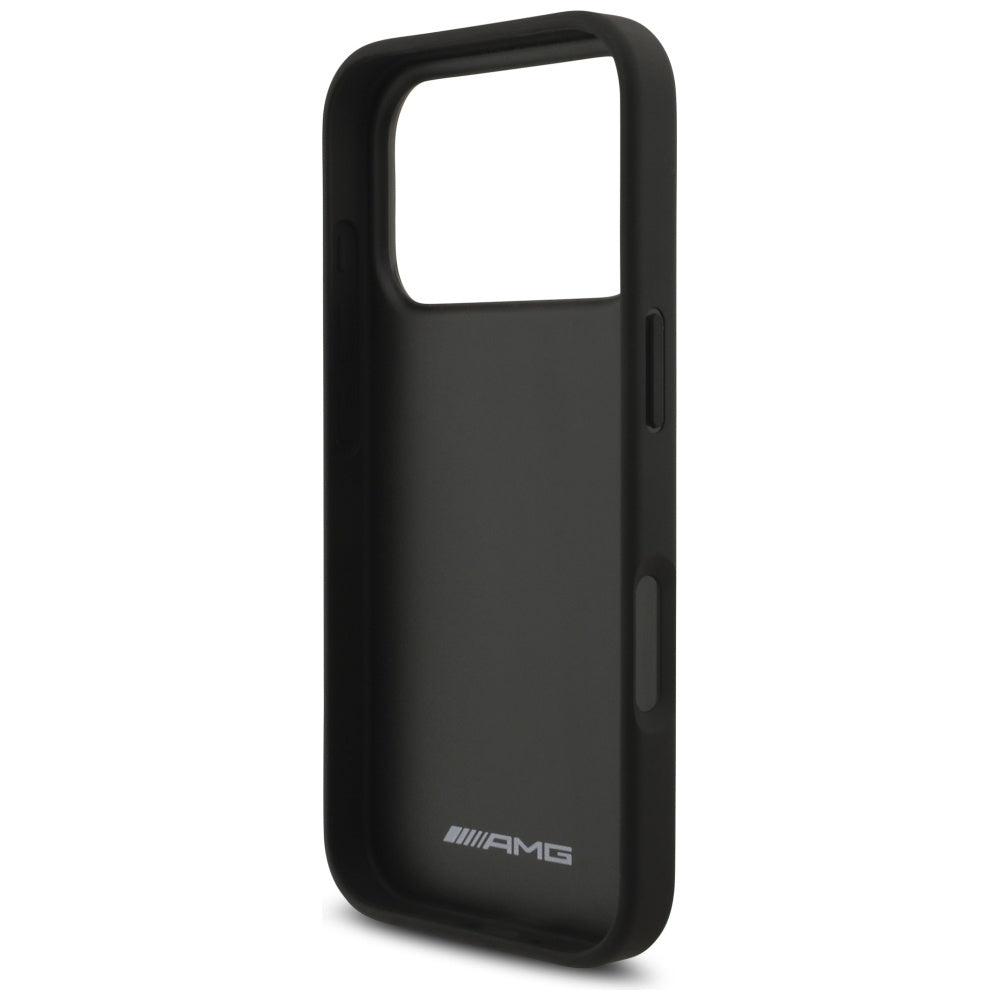 AMG Leather Debossed Lines Logo Case for iPhone 17 Pro - Black_6