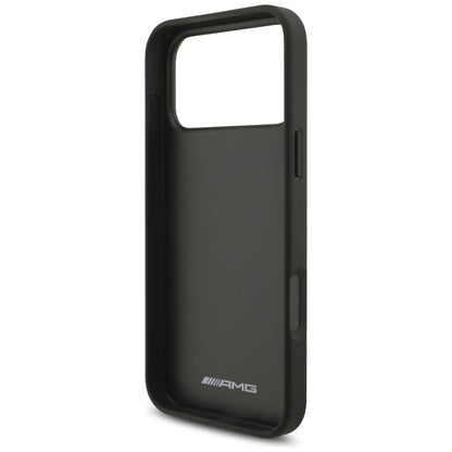 AMG Leather Debossed Lines Logo Case for iPhone 17 Pro Max - Black_6