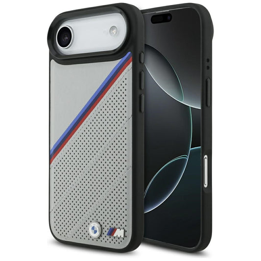 BMW M Tricolor Metal Logo MagSafe Case for iPhone 17 Air - Gray_0
