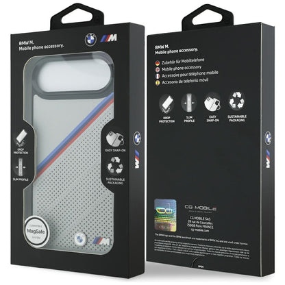 BMW M Tricolor Metal Logo MagSafe Case for iPhone 17 Air - Gray_7