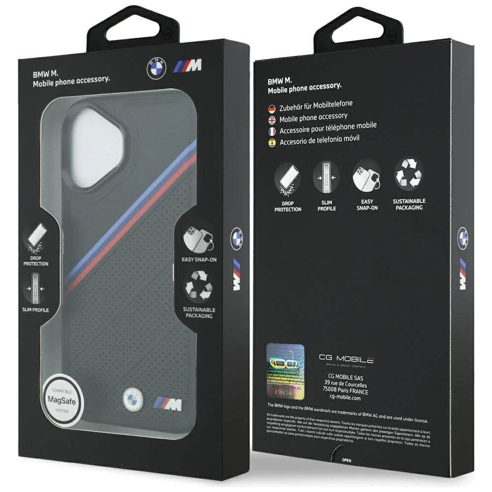 BMW M Tricolor Metal Logo MagSafe Case for iPhone 17 - Black_7