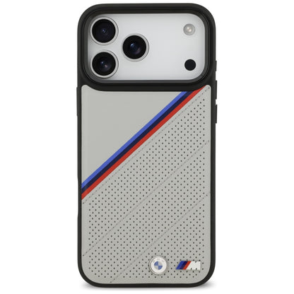 BMW M Tricolor Metal Logo MagSafe Case for iPhone 17 Pro Max - Gray_2