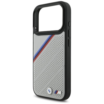 BMW M Tricolor Metal Logo MagSafe Case for iPhone 17 Pro - Gray_5