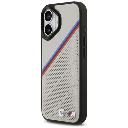 BMW M Tricolor Metal Logo MagSafe Case for iPhone 17 - Gray_1