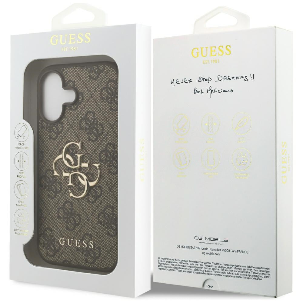 Guess 4G Big Logo Case for iPhone 17 - Brown_7