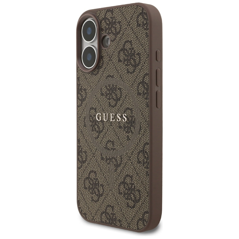 Guess 4G Ring Classic Logo MagSafe Case for iPhone 17 - Brown_1