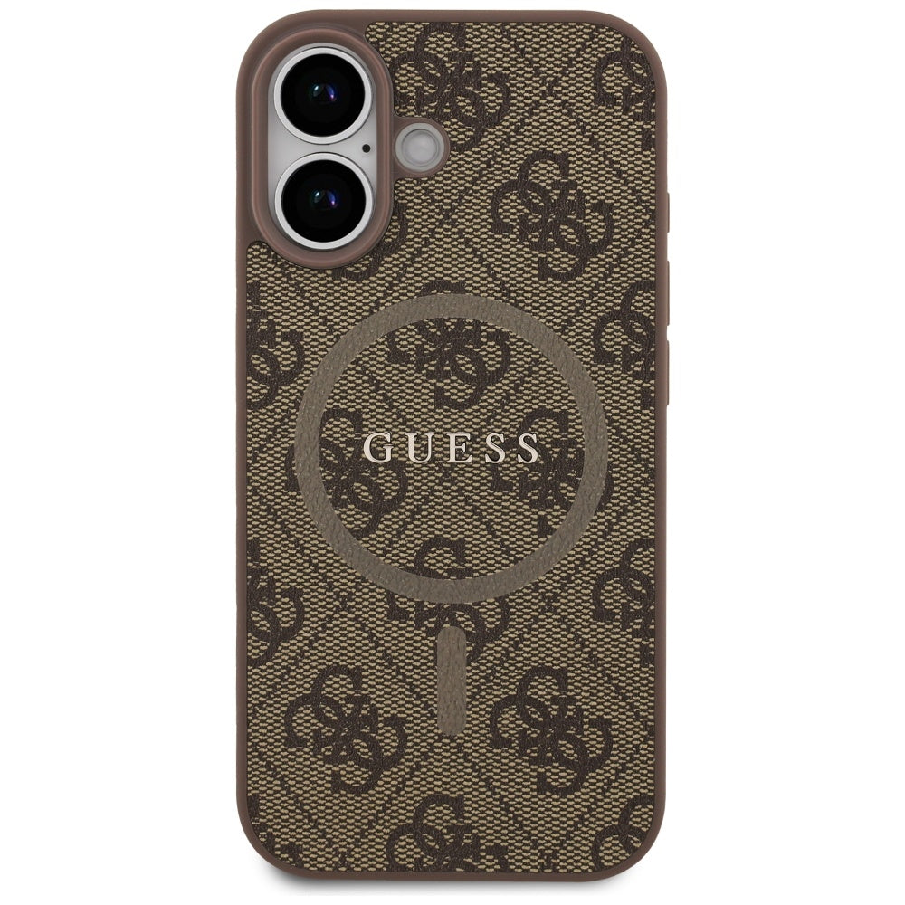 Guess 4G Ring Classic Logo MagSafe Case for iPhone 17 - Brown_2