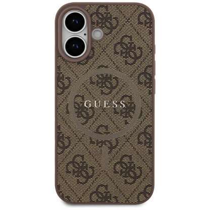 Guess 4G Ring Classic Logo MagSafe Case for iPhone 17 - Brown_2