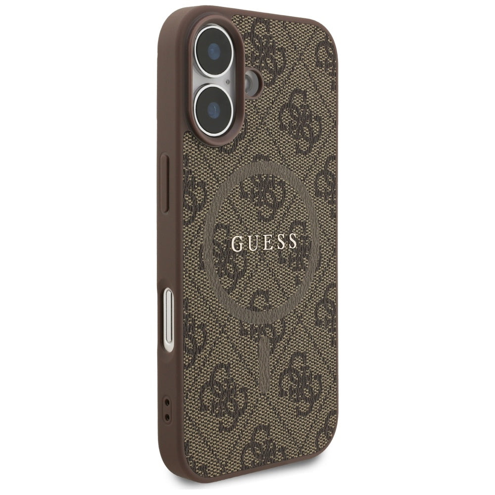 Guess 4G Ring Classic Logo MagSafe Case for iPhone 17 - Brown_3