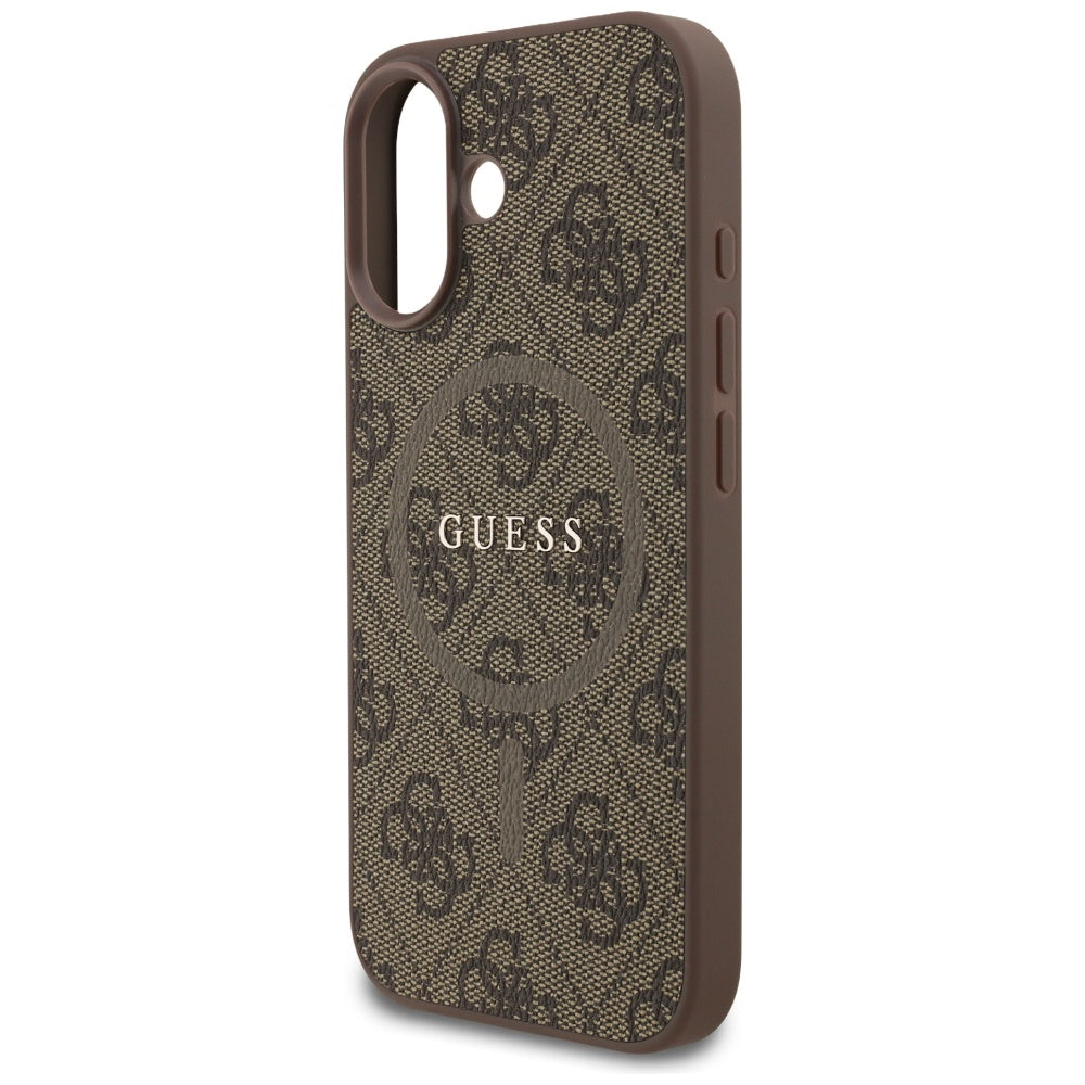 Guess 4G Ring Classic Logo MagSafe Case for iPhone 17 - Brown_5