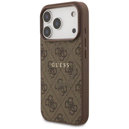 Guess 4G Ring Classic Logo MagSafe Case for iPhone 17 Pro - Brown_1