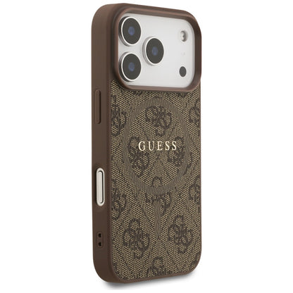 Guess 4G Ring Classic Logo MagSafe Case for iPhone 17 Pro - Brown_3
