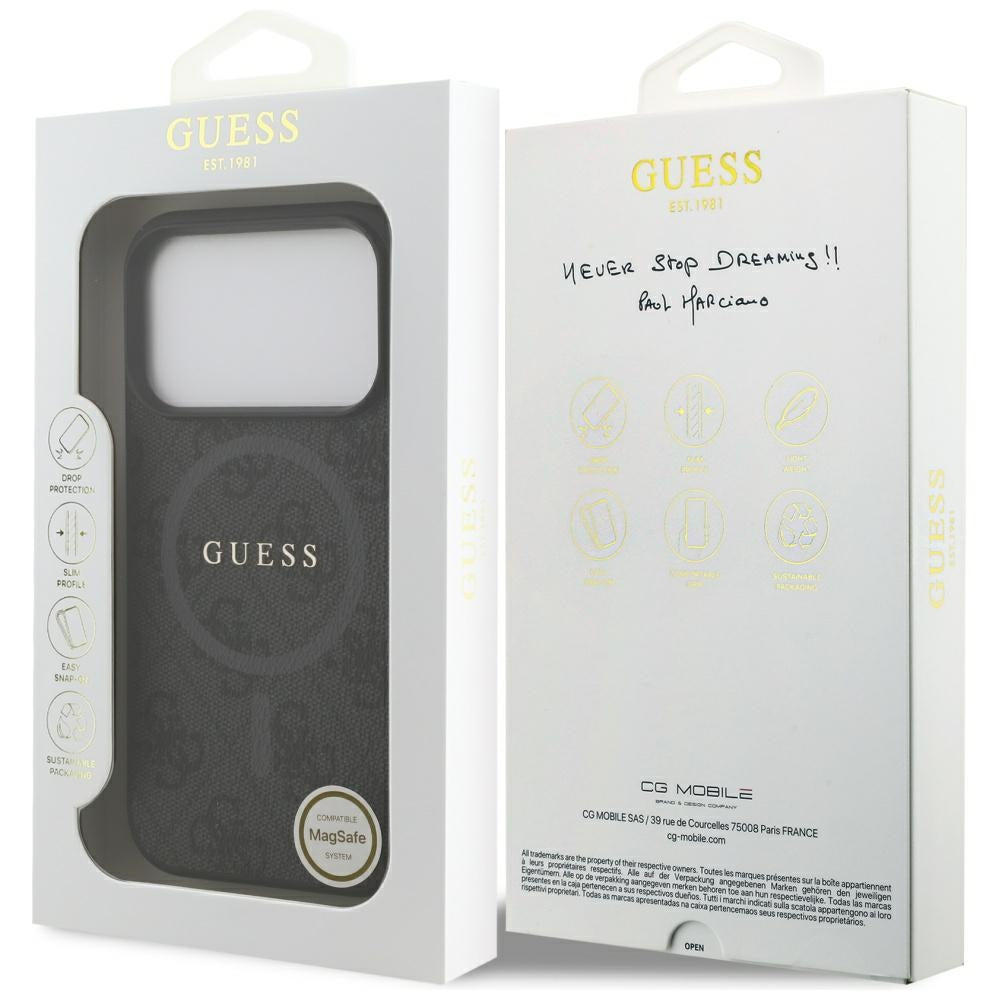 Guess 4G Ring Classic Logo MagSafe case for iPhone 17 Pro - black_7
