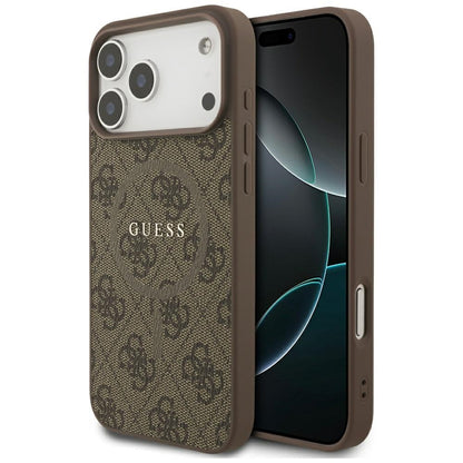 Guess 4G Ring Classic Logo MagSafe Case for iPhone 17 Pro Max - Brown_0