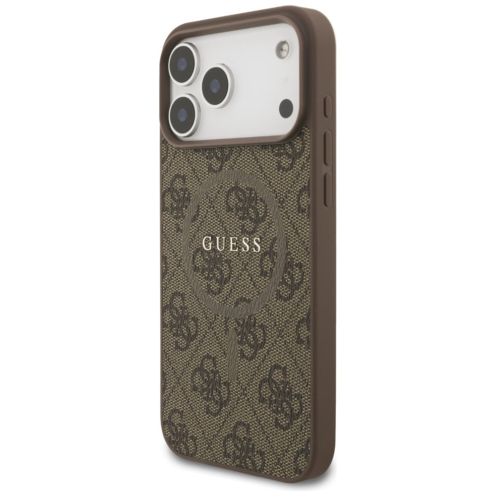 Guess 4G Ring Classic Logo MagSafe Case for iPhone 17 Pro Max - Brown_1