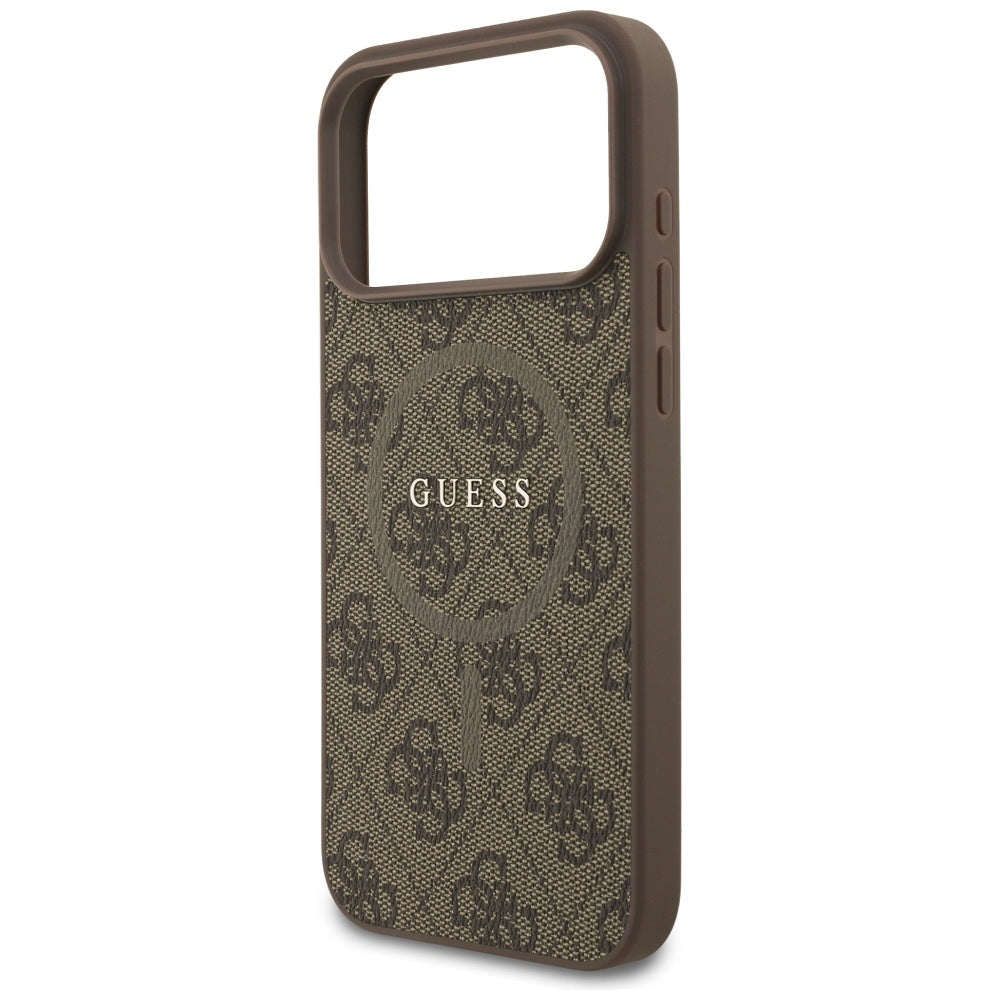 Guess 4G Ring Classic Logo MagSafe Case for iPhone 17 Pro Max - Brown_5