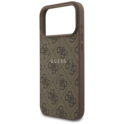 Guess 4G Ring Classic Logo MagSafe Case for iPhone 17 Pro Max - Brown_5