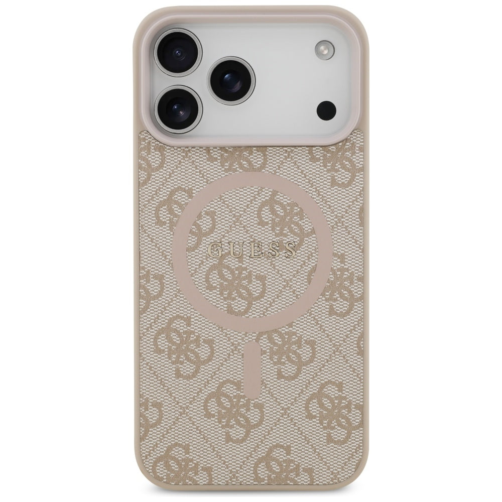 Guess 4G Ring Classic Logo MagSafena iPhone 17 Pro Max Case - Pink_2