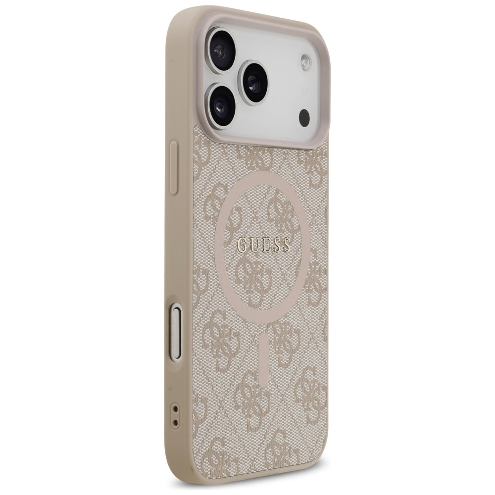 Guess 4G Ring Classic Logo MagSafena iPhone 17 Pro Max Case - Pink_3