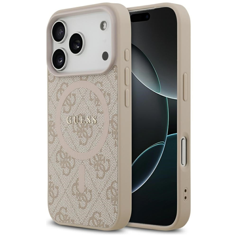 Guess 4G Ring Classic Logo MagSafe Case for iPhone 17 Pro - Pink_0