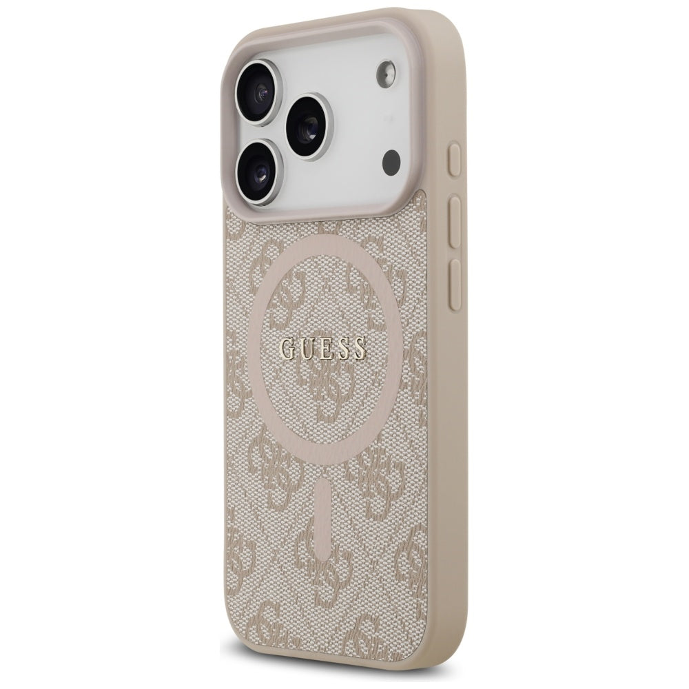 Guess 4G Ring Classic Logo MagSafe Case for iPhone 17 Pro - Pink_1