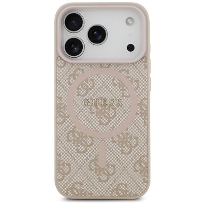 Guess 4G Ring Classic Logo MagSafe Case for iPhone 17 Pro - Pink_2