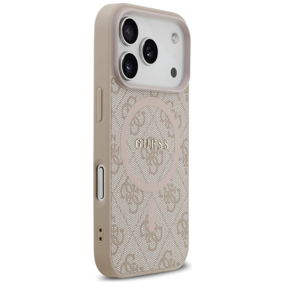 Guess 4G Ring Classic Logo MagSafe Case for iPhone 17 Pro - Pink_3