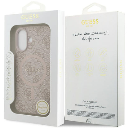 Guess 4G Ring Classic Logo MagSafe Case for iPhone 17 - Pink_7