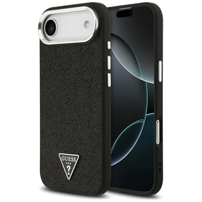 Guess Glitter Triangle Logo MagSafe Case for iPhone 17 Air - Black_0