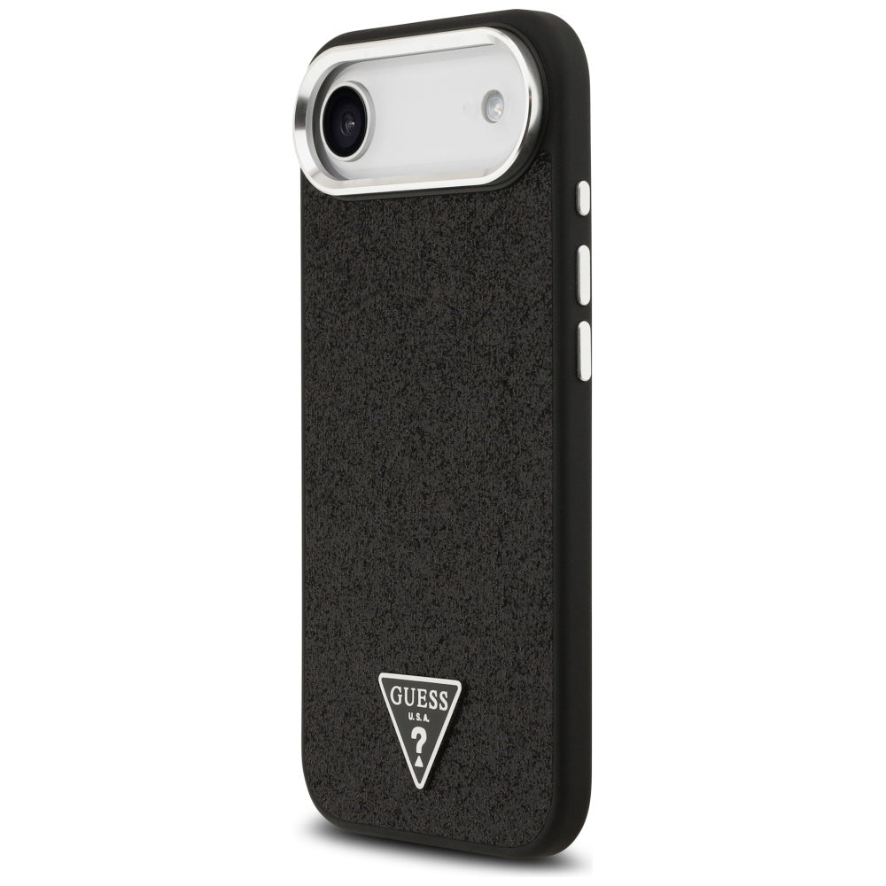 Guess Glitter Triangle Logo MagSafe Case for iPhone 17 Air - Black_1