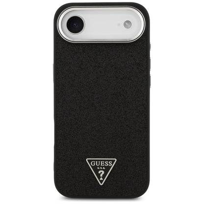 Guess Glitter Triangle Logo MagSafe Case for iPhone 17 Air - Black_2
