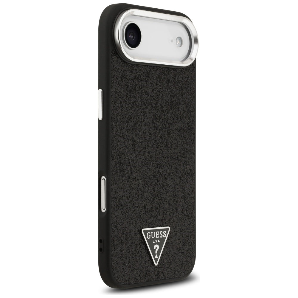 Guess Glitter Triangle Logo MagSafe Case for iPhone 17 Air - Black_3