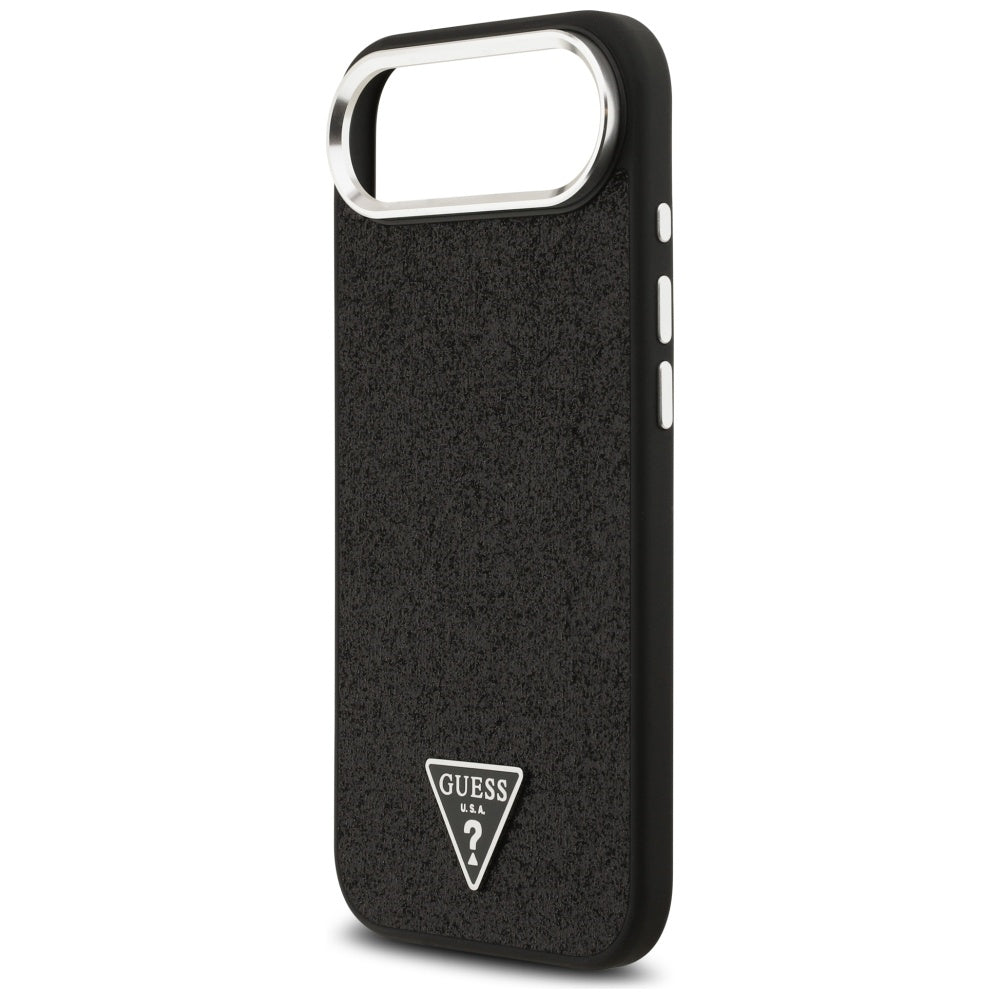 Guess Glitter Triangle Logo MagSafe Case for iPhone 17 Air - Black_5