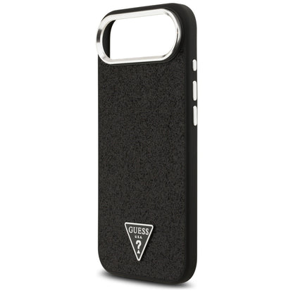 Guess Glitter Triangle Logo MagSafe Case for iPhone 17 Air - Black_5