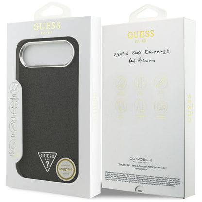 Guess Glitter Triangle Logo MagSafe Case for iPhone 17 Air - Black_7