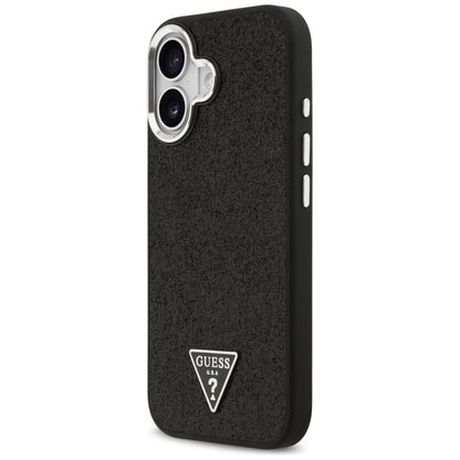 Guess Glitter Triangle Logo MagSafe Case for iPhone 17 - Black_1