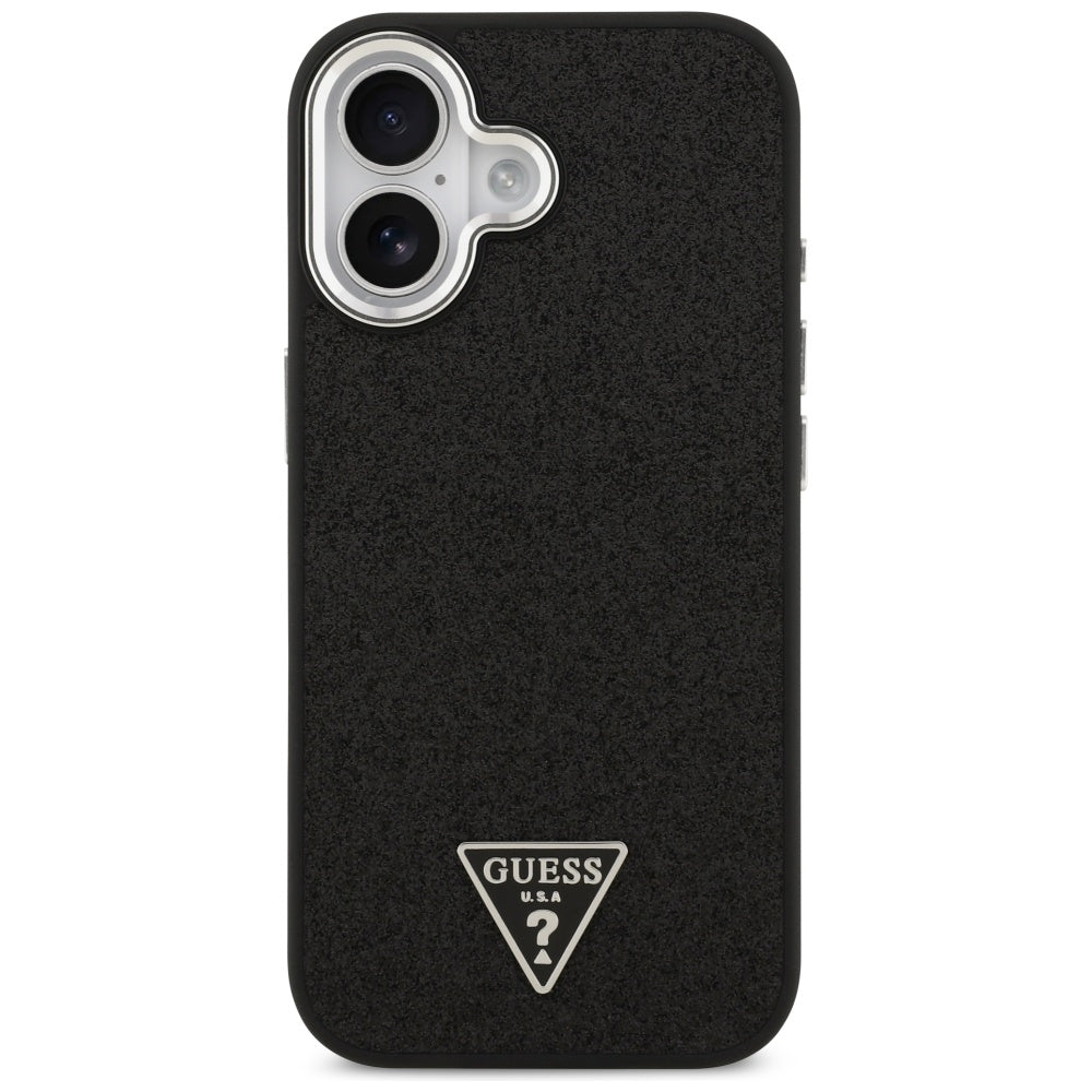 Guess Glitter Triangle Logo MagSafe Case for iPhone 17 - Black_2