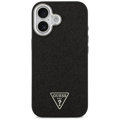 Guess Glitter Triangle Logo MagSafe Case for iPhone 17 - Black_2