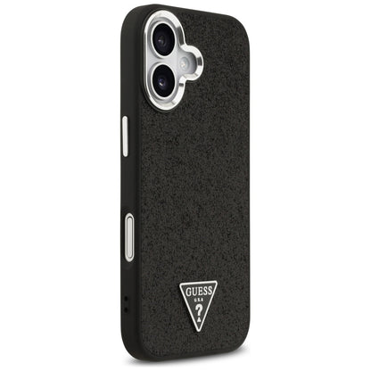 Guess Glitter Triangle Logo MagSafe Case for iPhone 17 - Black_3