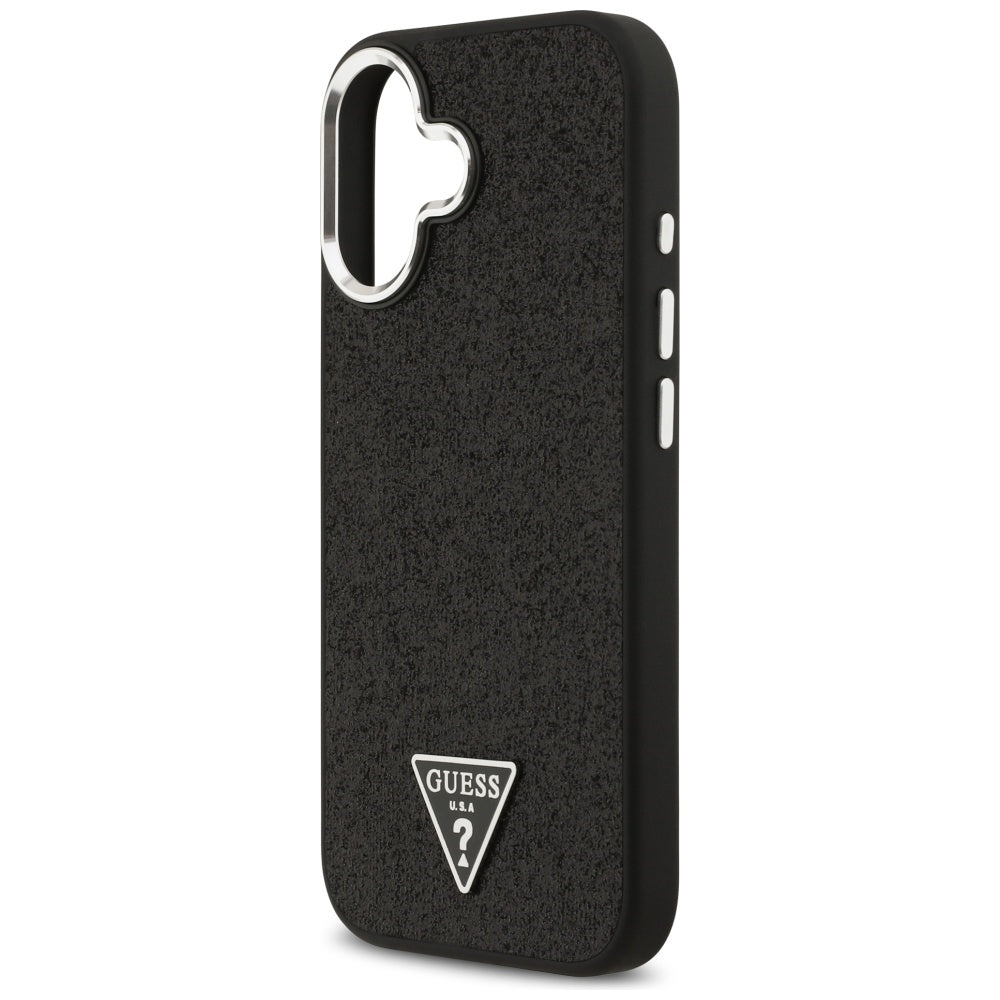 Guess Glitter Triangle Logo MagSafe Case for iPhone 17 - Black_5