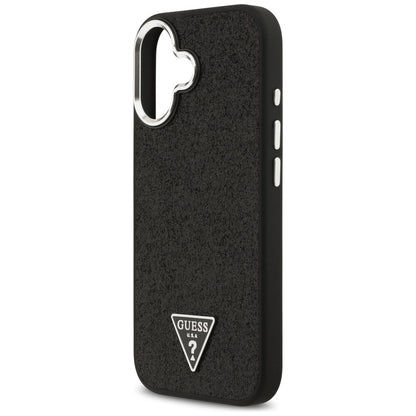 Guess Glitter Triangle Logo MagSafe Case for iPhone 17 - Black_5