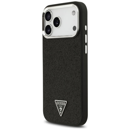 Guess Glitter Triangle Logo MagSafe Case for iPhone 17 Pro Max - Black_1