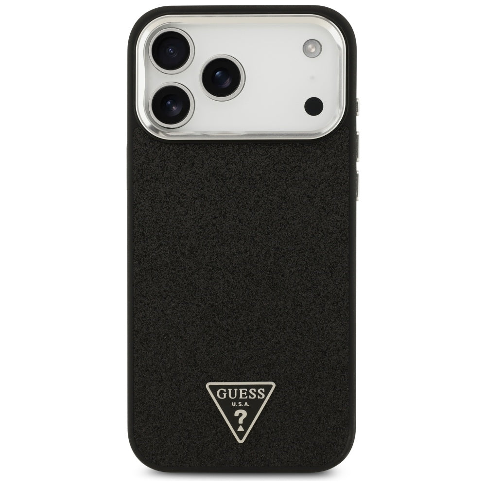 Guess Glitter Triangle Logo MagSafe Case for iPhone 17 Pro Max - Black_2
