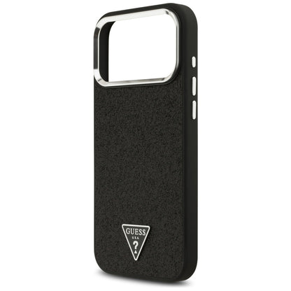 Guess Glitter Triangle Logo MagSafe Case for iPhone 17 Pro Max - Black_5