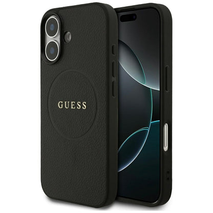 Guess Grained Ring MagSafe case for iPhone 17 - black_0